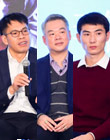 中国区微控制器市场及应用总监曹锦东，亚太区STM32WL无线微控制器策略总监陈德勇，ST高级应用工程师徐向东